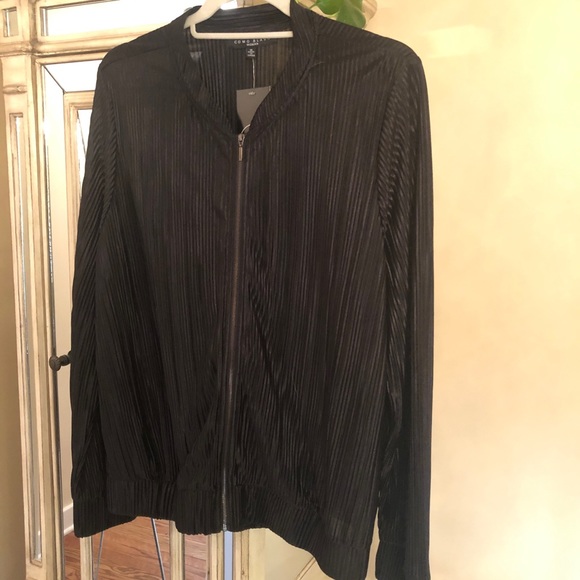 New with Tags! Textured Bomber Jacket - Picture 1 of 3